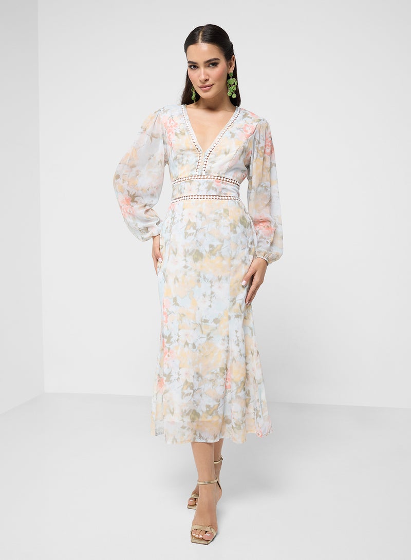ELLA Floral Print Dress - Image 1