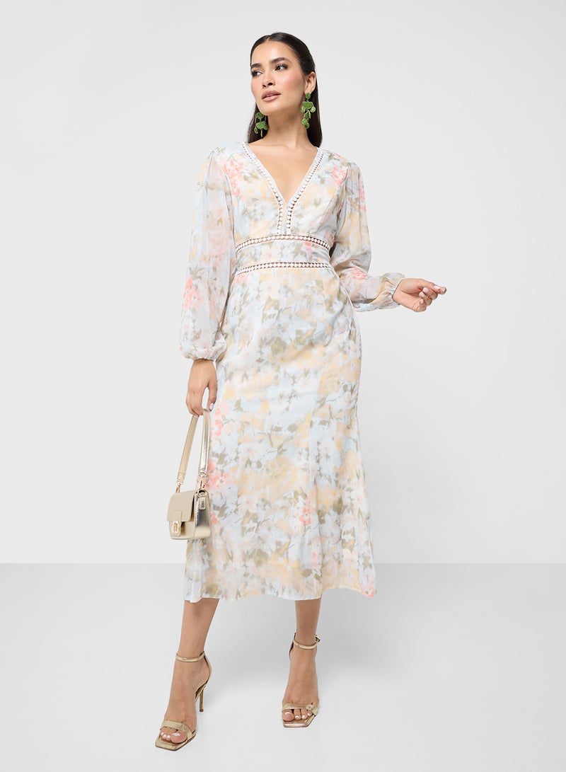 ELLA Floral Print Dress - Image 4