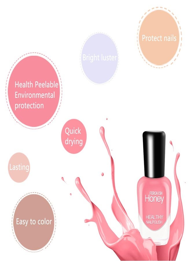 FERCAISH 20 Bottles Non Toxic Nail Polish Set, Eco-Friendly Easy Peel Off and Quick Dry Water Based Nail Polish for Women, Teens, Kids - Image 5