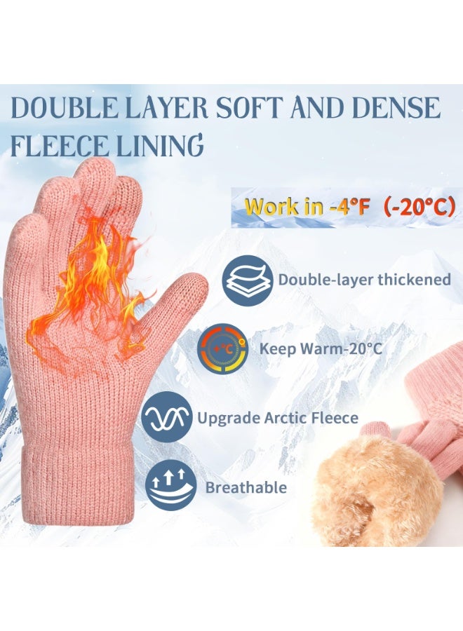 NajmStyle Long Keeper Winter Gloves for Women Men Touchscreen Knitted Gloves Soft Elastic Fleece Warm Glove for Driving Running Cycling - Image 2