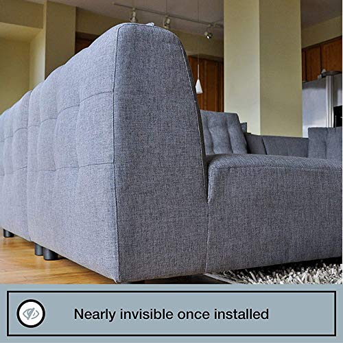 Couch Clamp موصلات أريكة كوتش كلامب (4 عبوات) - تمنع انزلاق وسائد الأريكة والفجوات، أحزمة سهلة التركيب ولا تتطلب أدوات. تناسب عالمي مثالي لأريكة مكونة من 3 قطع - تمنع خدوش الأرضيات. - Image 4