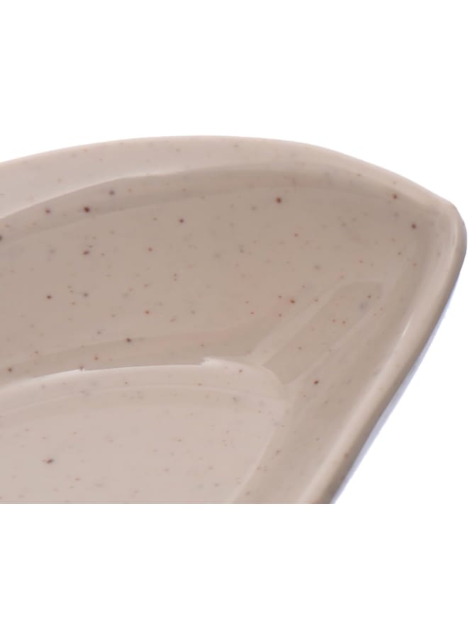 Moments Oval Plate, Small, Light Stone Olive - Image 3