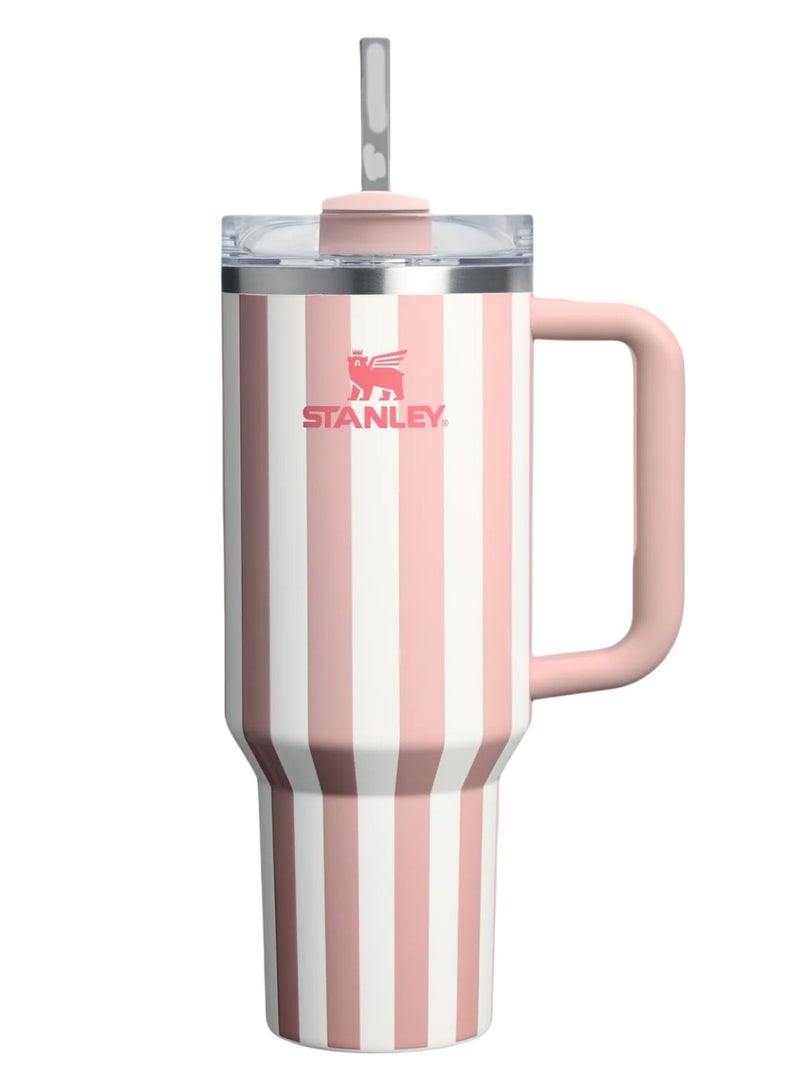 Stanley The Quencher H2.0 Flowstate™ Tumbler | 40 OZ Peach Whip Cabana Gloss - Image 1