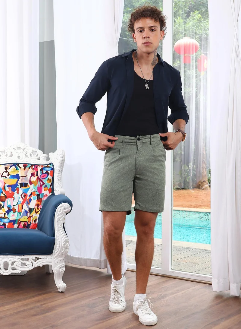 CAHOOT  Tailored Heathered Shorts for Men | Best Price UAE