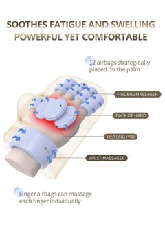 Ru syanl Wireless Hand Massager with Heat & Compression for Pain Relief – 3 Modes, Portable Electric Finger & Palm Therapy for Arthritis, Carpal Tunnel, Wrist Fatigue  - Image 3