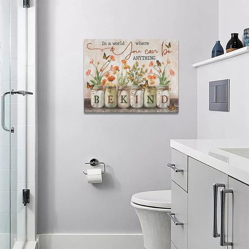 Tijuboni Farmhouse Bathroom Poppy Decor Wall Art - Image 5
