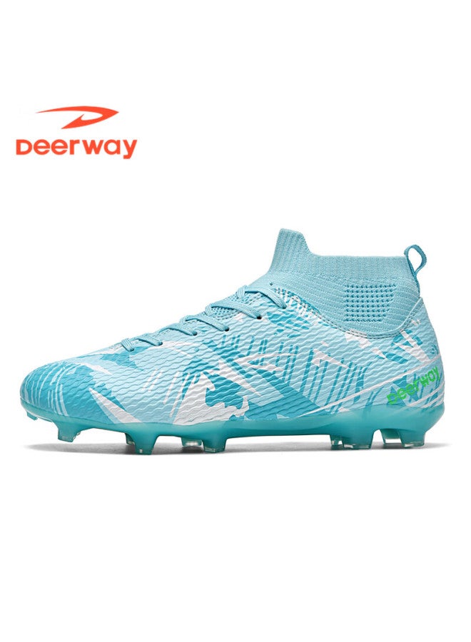 Deerway Adult Ag Stud Soccer Shoes Grass Field Durable Non-slip Training Football Shoes Light Grass Green Ag Studs Size 38 - Image 1