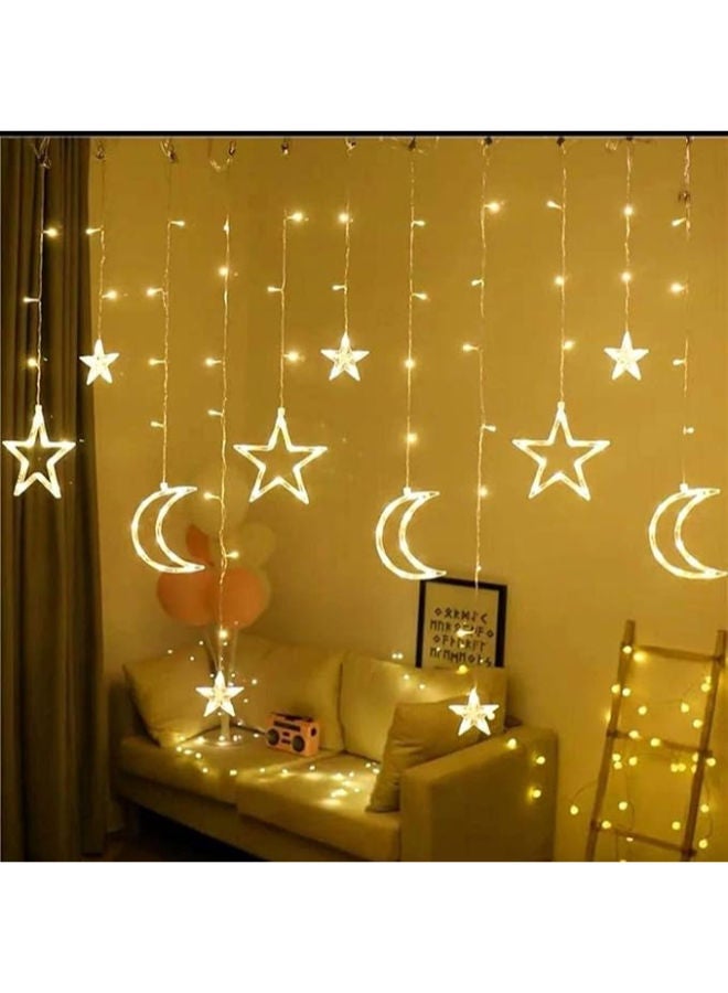 Stars Shaped And Moon Curtain Decorative Lights - Image 1