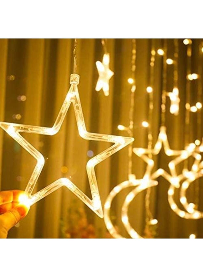 Stars Shaped And Moon Curtain Decorative Lights - Image 4