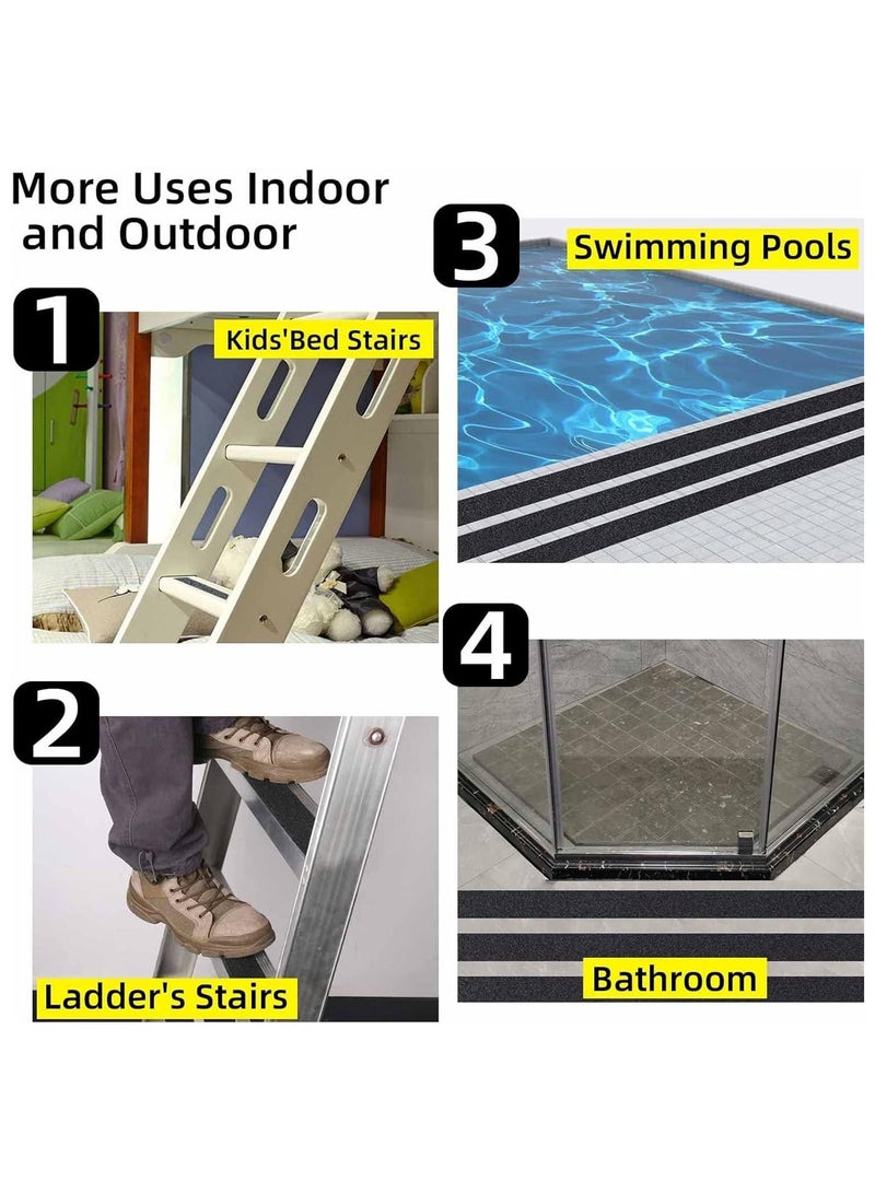 Non-Slip Tape,5Cm X 5M Strong Grip Abrasive Non-Slip Tape, Abrasive Tape, Safety Track Tape, Suitable For Stairs, Steps, Outdoor And Indoor(Black) - Image 4