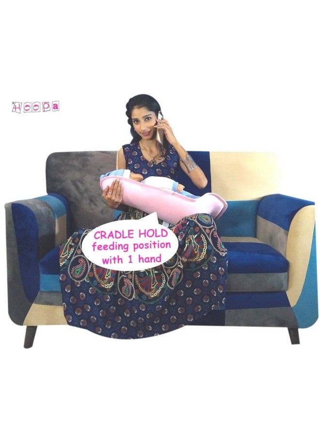 HOOPA حاملة الأطفال الوردية ; حاملة الأطفال القابلة للإمالة وسادة تغذية الأطفال - Image 5