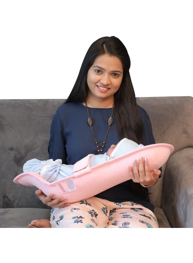 HOOPA حاملة الأطفال الوردية ; حاملة الأطفال القابلة للإمالة وسادة تغذية الأطفال - Image 2