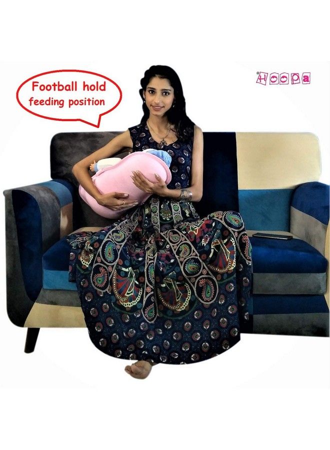 HOOPA حاملة الأطفال الوردية ; حاملة الأطفال القابلة للإمالة وسادة تغذية الأطفال - Image 4