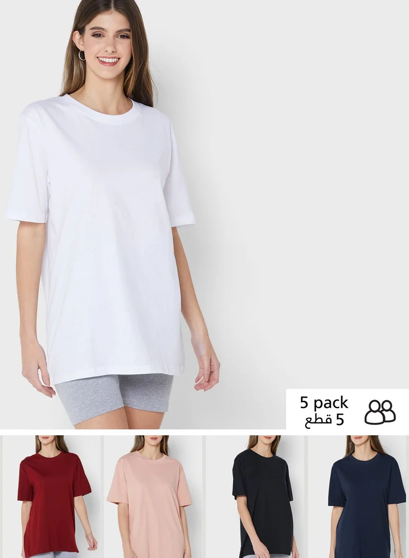 Ginger Basics 5 Pack Oversized T-Shirt