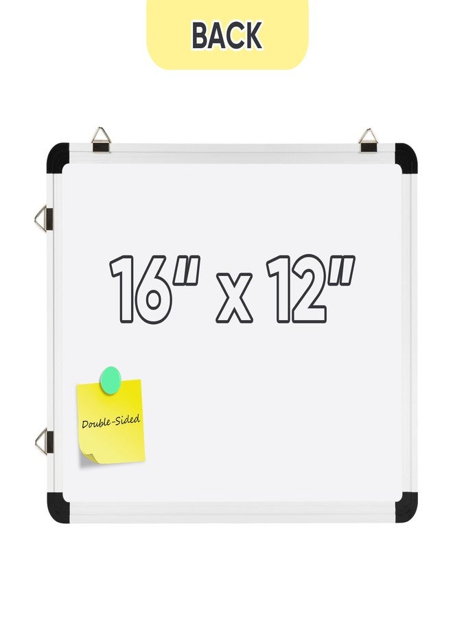 VUSIGN Monthly Dry Erase Calendar Whiteboard for Wall, 16" X 12" Double-Sided Board, Hanging Whiteboard Dry Erase for Office, Desk, Kitchen, Dorm, Silver - Image 3
