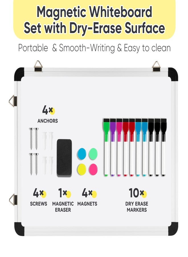 VUSIGN Monthly Dry Erase Calendar Whiteboard for Wall, 16" X 12" Double-Sided Board, Hanging Whiteboard Dry Erase for Office, Desk, Kitchen, Dorm, Silver - Image 4