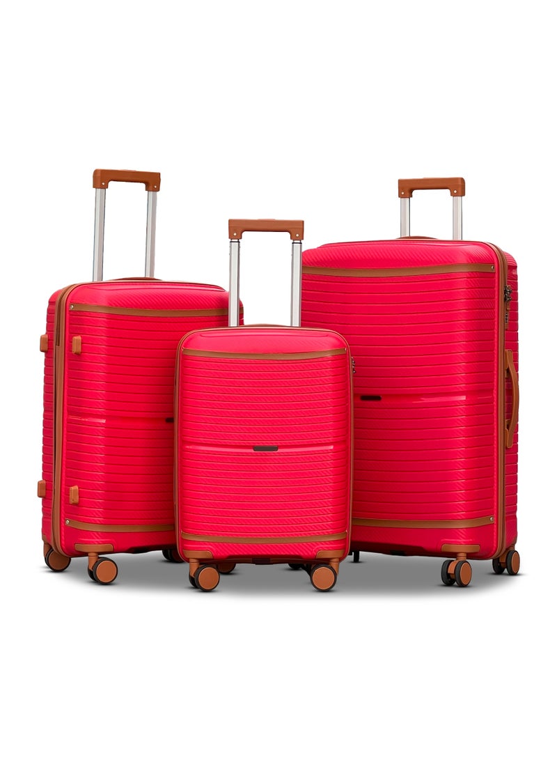 ZAAPPY Hard Shell 3PCS SET (20/24/28 Inch) Unbreakable Luggage Lightweight, Secured Lock - Image 1