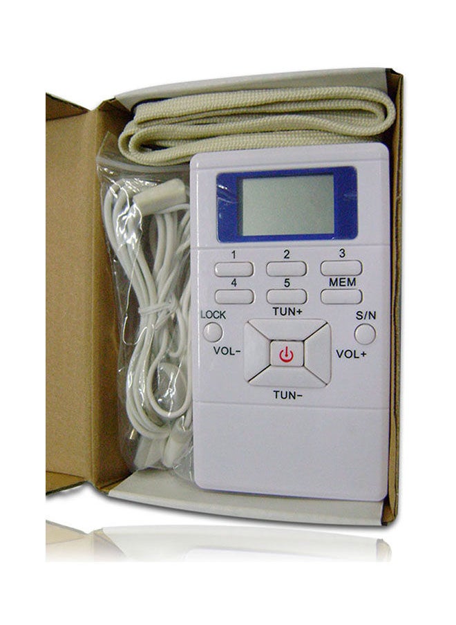 Generic - FM Stereo Radio Receiver LCD Display With Headphone V392 White/Blue - Image 1