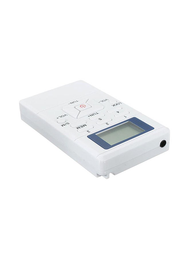 Generic - FM Stereo Radio Receiver LCD Display With Headphone V392 White/Blue - Image 1