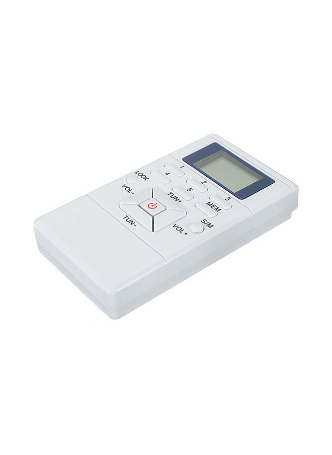 Generic - FM Stereo Radio Receiver LCD Display With Headphone V392 White/Blue - Image 1