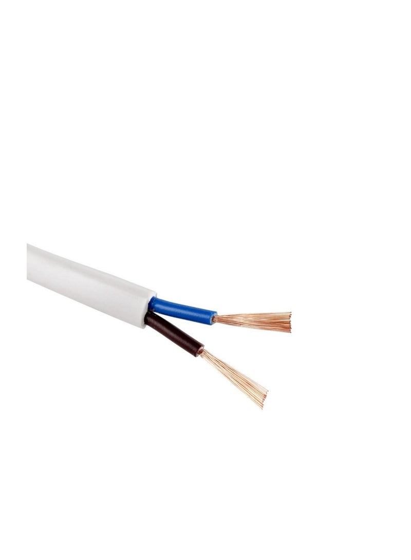 RR RR 0.75mm X 2Core Flexible Cable White 