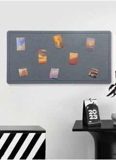TOMSHOO 1pc Large Felt Bulletin Board,Bulletin Boards for School,Home,Kitchen & Office Walls,Dark Grey  - Image 1
