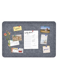 TOMSHOO 1pc Large Felt Bulletin Board,Bulletin Boards for School,Home,Kitchen & Office Walls,Dark Grey  - Image 2
