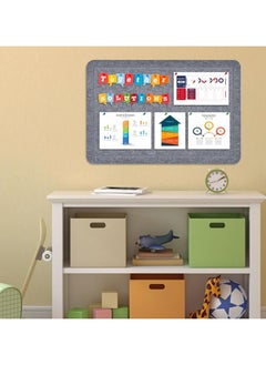 TOMSHOO 1pc Large Felt Bulletin Board,Bulletin Boards for School,Home,Kitchen & Office Walls,Dark Grey  - Image 4
