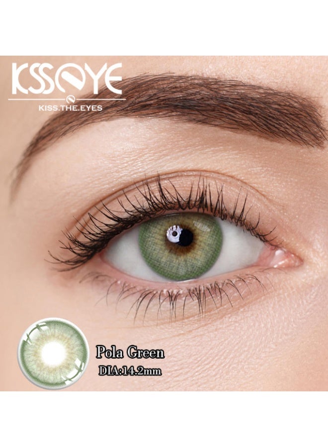 عين كي اس اس عدسات بولا جرين اللاصقة التجميلية السنوية الملونة للجنسين، مجموعة تكبير مع علبة - Image 2