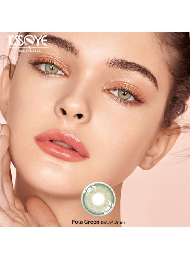 عين كي اس اس عدسات بولا جرين اللاصقة التجميلية السنوية الملونة للجنسين، مجموعة تكبير مع علبة - Image 3