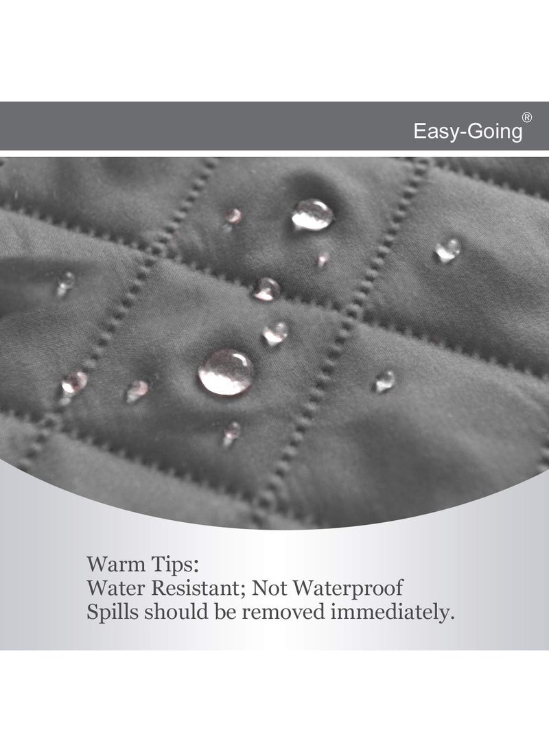 Easy-Going - Easy-Going Sofa Slipcover Reversible Sofa Cover Water Resistant Couch Cover Furniture Protector with Elastic Straps for Pets Kids Children Dog Cat(Oversized Sofa,Ã‚ Gray/Light Gray) - Image 1