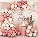 FengRise Retro Blush Pink Balloon Arch KitDusty Pink Cream Peach White Sand Balloon GarlandBoho Pastel Pink Balloons Party Decorations for BirthdayBaby ShowerWedding Bridal 109PCS - Image 3