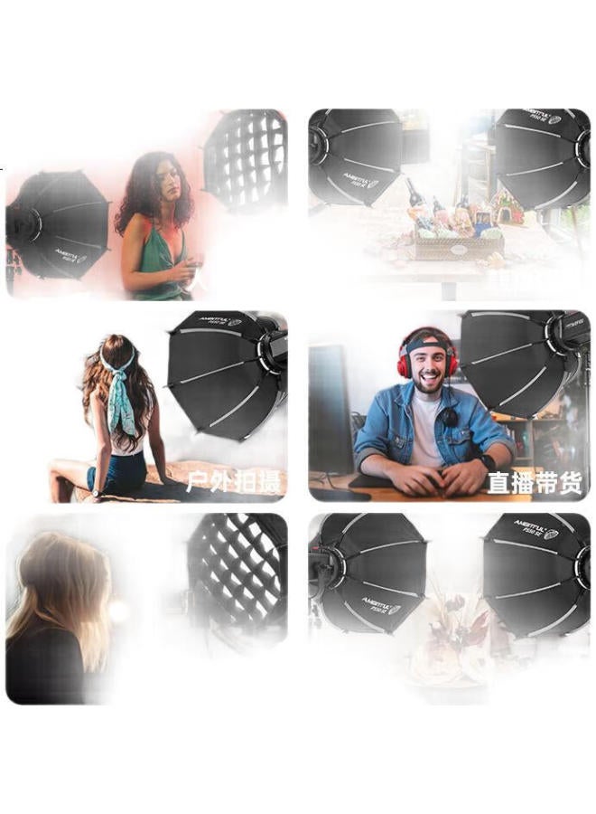 Ambitful Ps30Se Octagonal Deep-Mouth Grid Softbox, Portable Mini Softbox, Suitable For Fill Light, Compatible With Shengniu Sl150Iii/Yongnuo Lux100 - Image 3