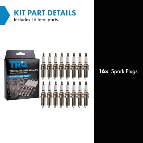 TRQ Iridium Spark Plugs Engine Tune Up Ignition Kit 16 Piece Set - Image 2