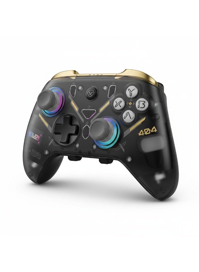 AOLION K20 Controllers & Joysticks,Bluetooth Controller with Hall Triggers,Hall Joysticks,RGB Light,for PC/Switch/iOS/Android with Charging Dock - Image 1