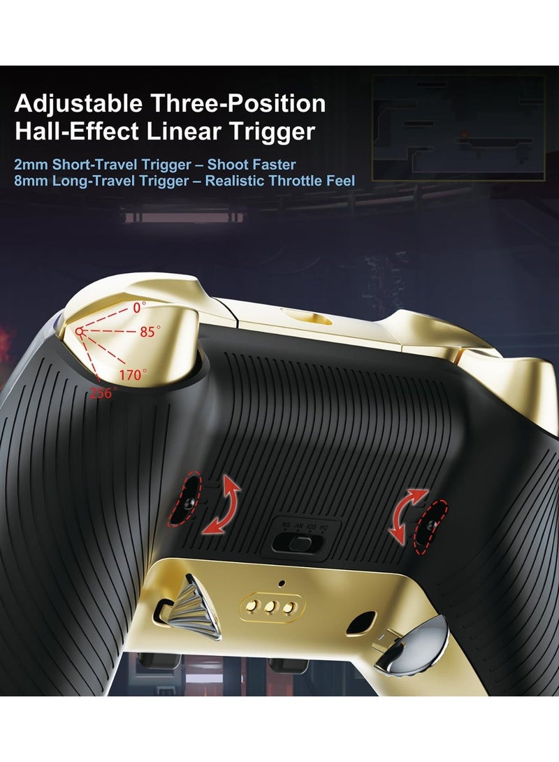AOLION K20 Controllers & Joysticks,Bluetooth Controller with Hall Triggers,Hall Joysticks,RGB Light,for PC/Switch/iOS/Android with Charging Dock - Image 5