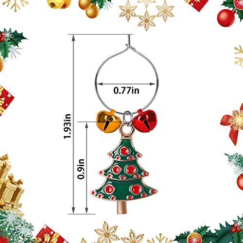 SANNIX 24pcs Christmas Wine Glass Charms - Identification Markers for Stem Glasses, Wine Tasting Party Favors & Holiday Decorations - Image 2