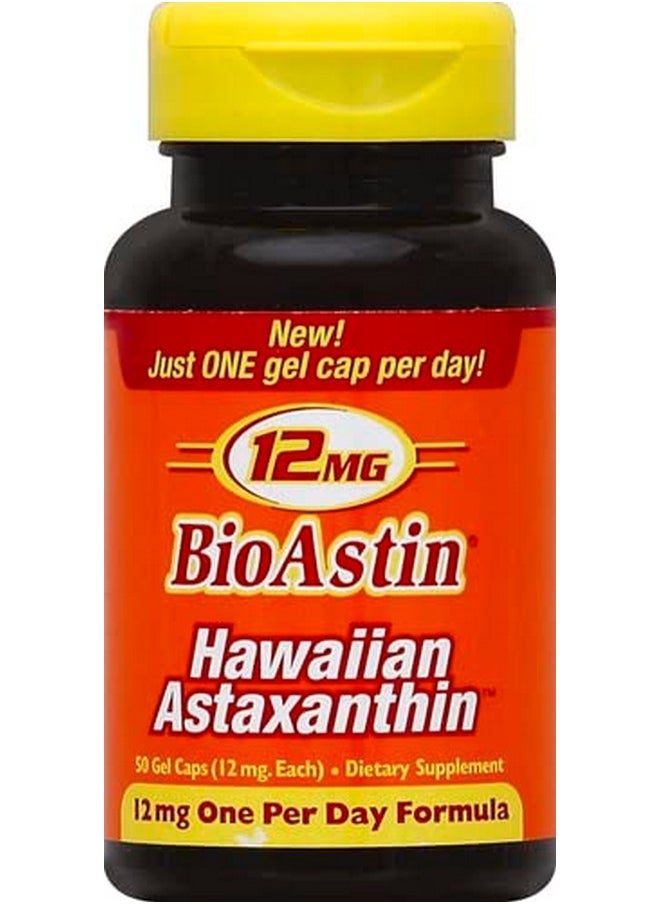 Nutrex Hawaii Bioastin Hawaiian Astaxanthin 12 Mg Boosts Immunity And Supports Eye Skin And Joint Health 50 Count  - Image 1