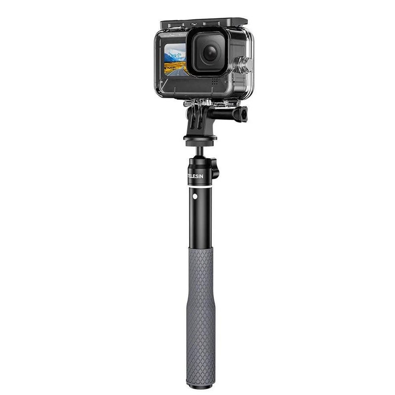 سلك صورة ذاتي محمل باليد رأس كرة من سبائك الألومنيوم Telesin مقاس 1/4 مناسب لكاميرات GOPRO DJI-Insta360 - Image 1