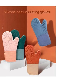 Generic Multicolor Silicone Oven Glove – Heat-Resistant, Extra-Long, Non-Slip Kitchen Oven Mitt, Heat Resistant Up to 446°F  - Image 3