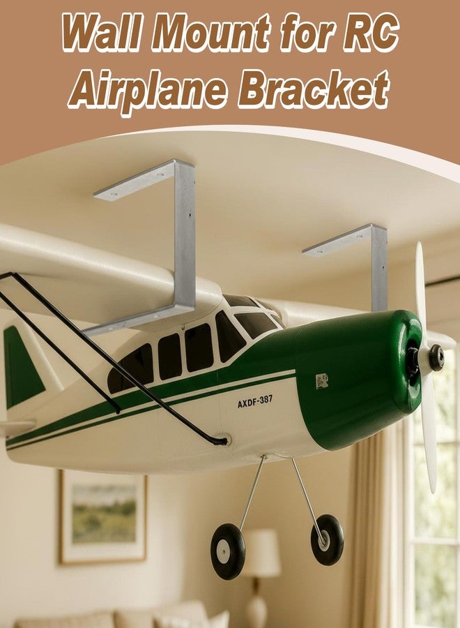 LEIFIDE 1 Pair Rc Plane Stand Wall Mount, Heavy Duty Metal Hanger Holder for Small & Medium Rc Airplane Models - Space-Saving Storage with Adjustable Arms (Includes Screw Accessories) - Image 2