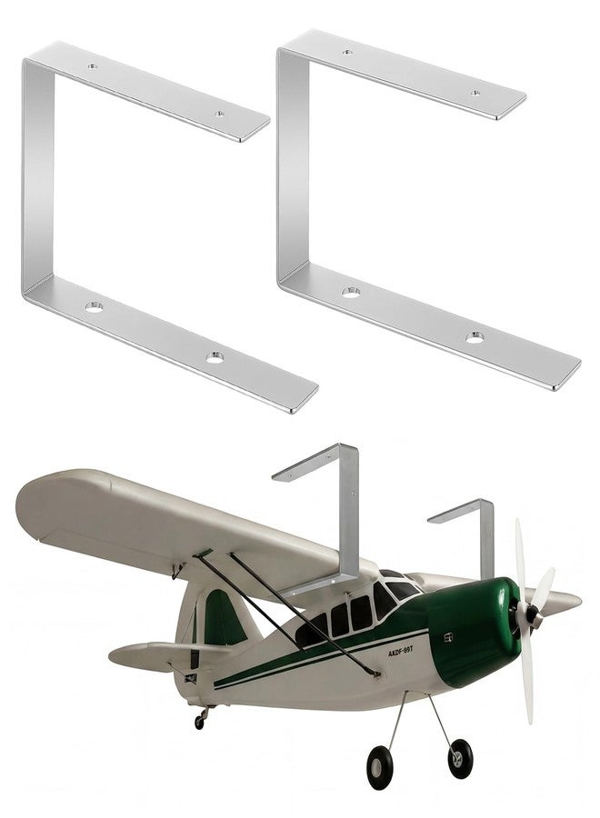LEIFIDE 1 Pair Rc Plane Stand Wall Mount, Heavy Duty Metal Hanger Holder for Small & Medium Rc Airplane Models - Space-Saving Storage with Adjustable Arms (Includes Screw Accessories) - Image 1