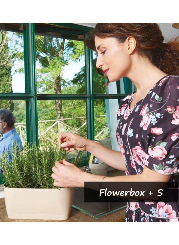 Idel Rectangular Bio-Compost living Flowerbox+s 30cm – Decorative Biodegradable Planter with Modern Geometric Design for Balcony, Windowsill & Garden - Made in Italy - by Idel - Image 2