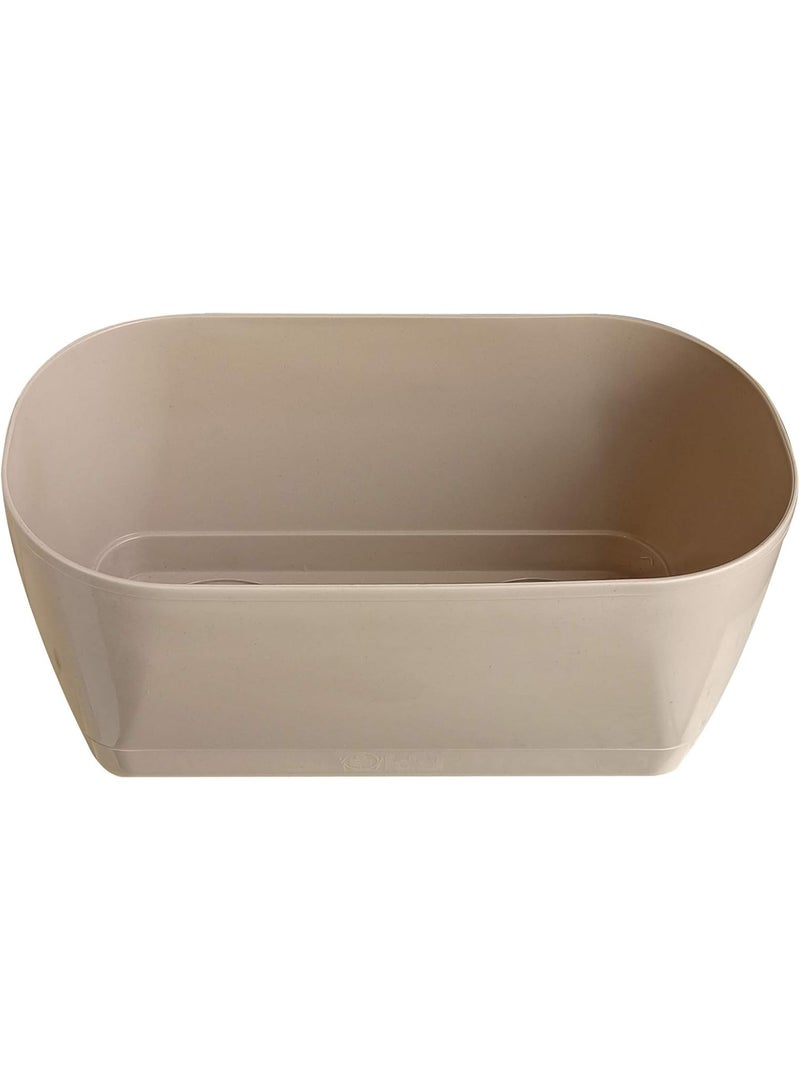 Idel Rectangular Bio-Compost living Flowerbox+s 30cm – Decorative Biodegradable Planter with Modern Geometric Design for Balcony, Windowsill & Garden - Made in Italy - by Idel - Image 4