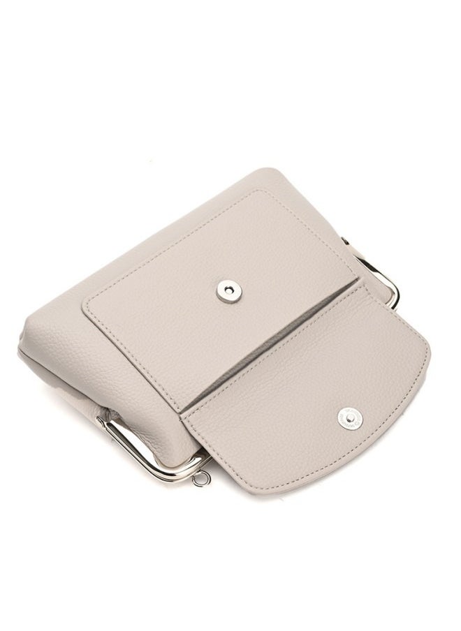 WAOKN - Women's Fashion Multifunctional Shoulder Bag, Solid Color Elegant Crossbody Bag Messenger Bag for Ladies, Office Commuter Carrying Bag Sling Bag (Gray) - Image 1