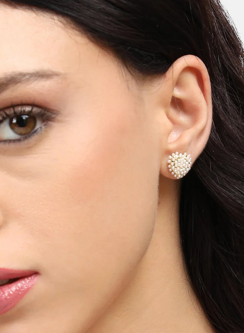 سوهي أقراط لؤلؤة القلب - أبيض