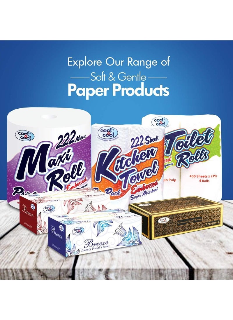 Cool & Cool Cool & Cool Emotion Embossed Facial Tissues 100's(Pack of 6) - Soft, Soothing, and Convenient Box Pack for Refreshing Comfort 600's  - Image 5