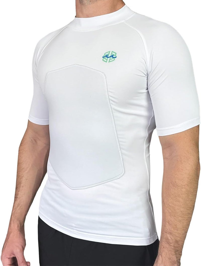 Ribby SPF 30+ Padded Rash Guard for Surfing, Boogie, Scuba - Image 1