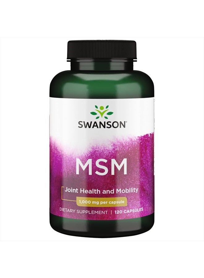 SWANSON Msm 1000 Milligrams 120 Capsules - Image 1