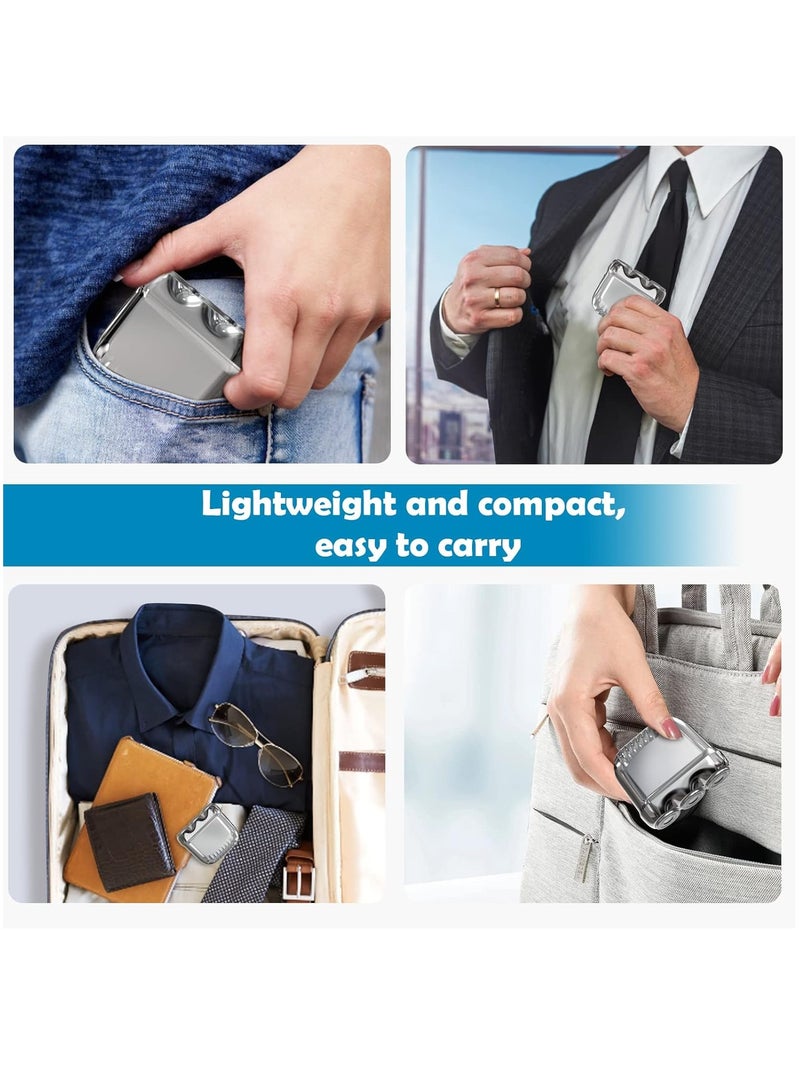 عام ماكينة حلاقة صغيرة محمولة للسفر للرجال، حجم الجيب صغير USB نوع C ماكينة حلاقة كهربائية رطبة وجافة، حلاقة احترافية قابلة للغسل في الوجه، ماكينة حلاقة مضغوطة مقاومة للماء قابلة لإعادة الشحن للرجال - Image 4